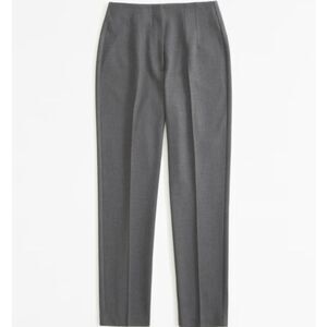 Abercrombie & Fitch Womens Slim Straight Tailored Pant Pleated Grey Size 32L